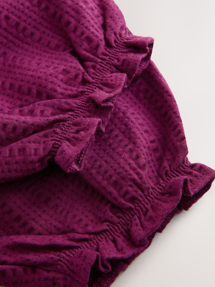 Purple Textured Bloomer Trousers (3mths-7yrs) - Image 8 of 8