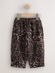 Brown Leopard Print Flower Barrel Leg Trousers (3mths-7yrs) - Image 5 of 8