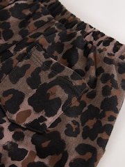 Brown Leopard Print Flower Barrel Leg Trousers (3mths-7yrs) - Image 7 of 8