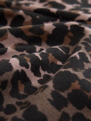 Brown Leopard Print Flower Barrel Leg Trousers (3mths-7yrs) - Image 8 of 8