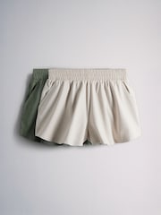 The Set 2 Pack Floaty Shorts Khaki Green/Neutral - Image 1 of 5