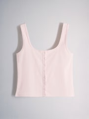 The Set 3 Pack Button Through Vests Khaki Green/Pink/Cream - Image 3 of 6