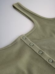 The Set 3 Pack Button Through Vests Khaki Green/Pink/Cream - Image 6 of 6
