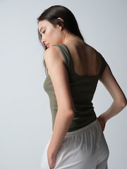 Vert kaki / rose /Cream - The Set 3 gilets boutonnés - Image 8 de 13