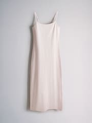 The Set 3 Pack Ribbed Strappy Jersey Maxi Dresses Neutral/Pink/Grey Marl - Image 2 of 6