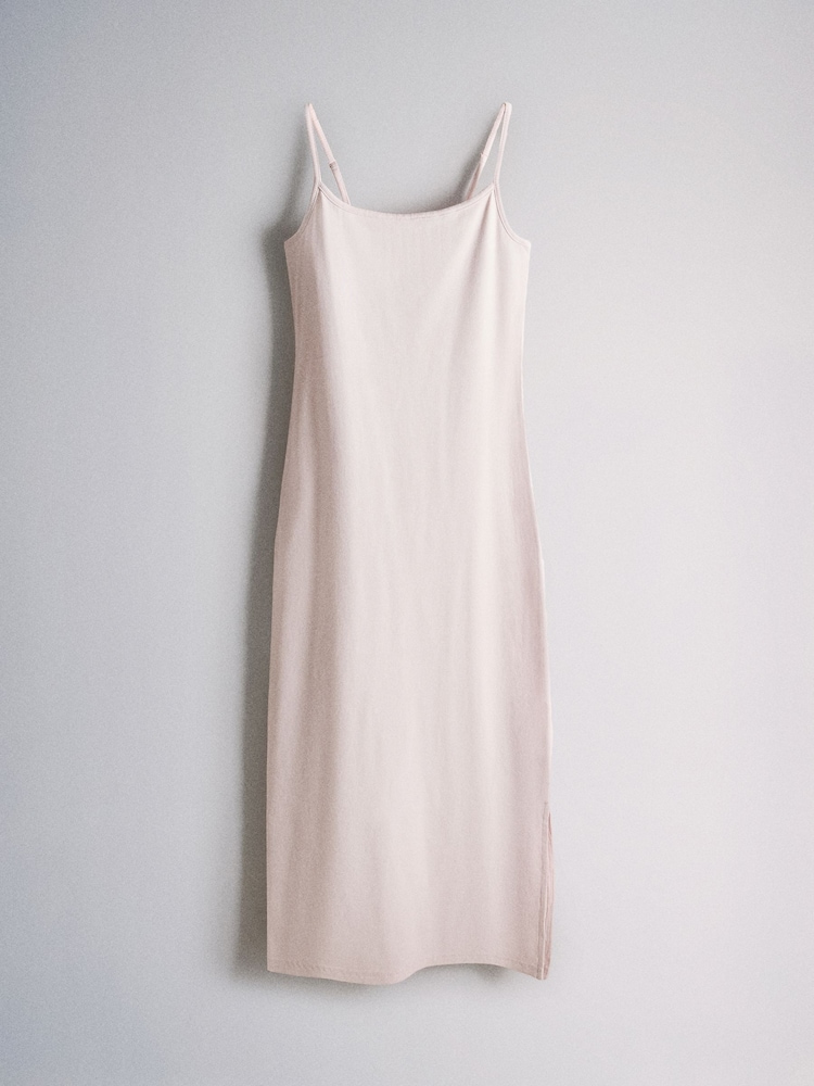 The Set 3 Pack Ribbed Strappy Jersey Maxi Dresses Neutral/Pink/Grey Marl - Image 2 of 6