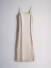 The Set 3 Pack Ribbed Strappy Jersey Maxi Dresses Neutral/Pink/Grey Marl - Image 4 of 6