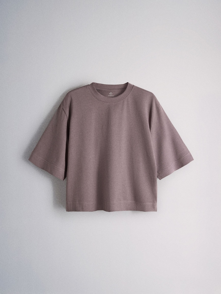 The Set Pink/Plum/Taupe/Purple 5 Pack Heavyweight Relaxed Short Sleeve T-Shirts - Image 10 of 10 The Set Pink/Plum/Taupe/Purple 5 Pack Heavyweight Relaxed Short Sleeve T-Shirts - Image 10 of 10