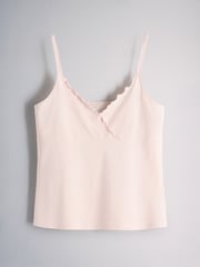 The Set 3 Pack Frill Crossover Camis Light Pink/Pale Pink - Image 7 of 9