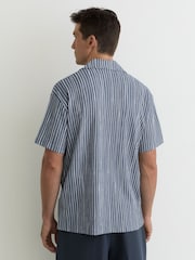 Vazduhoplovstvo Plavo - Reiss Max košulja sa kubanskim ovratnikom sa prugama - Slika 6 od 7