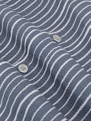 Vazduhoplovstvo Plavo - Reiss Max košulja sa kubanskim ovratnikom sa prugama - Slika 7 od 7