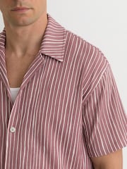Rose Rozo - Reiss Max košulja sa kubanskim ovratnikom sa prugama - Slika 3 od 5