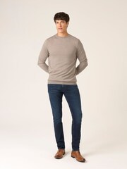 Skopes Brown Alex Merino Blend Crewneck Sweater - Image 1 of 5