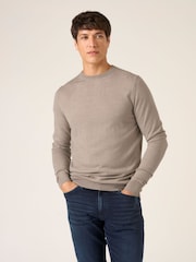 Skopes Brown Alex Merino Blend Crewneck Sweater - Image 2 of 5