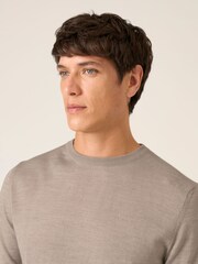 Skopes Brown Alex Merino Blend Crewneck Sweater - Image 4 of 5