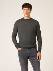 Skopes Charcoal Grey Alex Merino Blend Crewneck Sweater - Image 2 of 5