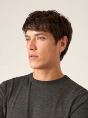 Skopes Charcoal Grey Alex Merino Blend Crewneck Sweater - Image 4 of 5