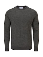 Skopes Charcoal Grey Alex Merino Blend Crewneck Sweater - Image 5 of 5