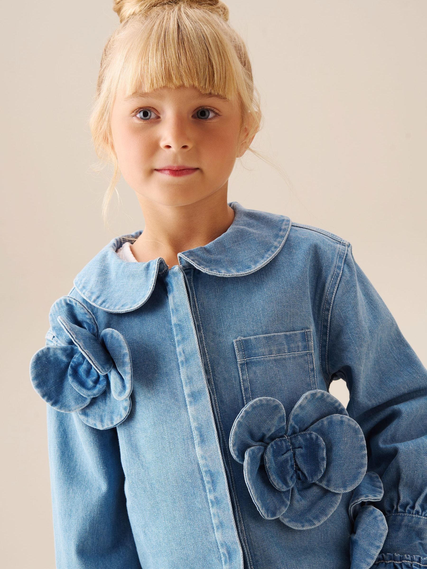 Buy Angel & Rocket Blue Eden 3D Flower Denim Shirt from Next USA