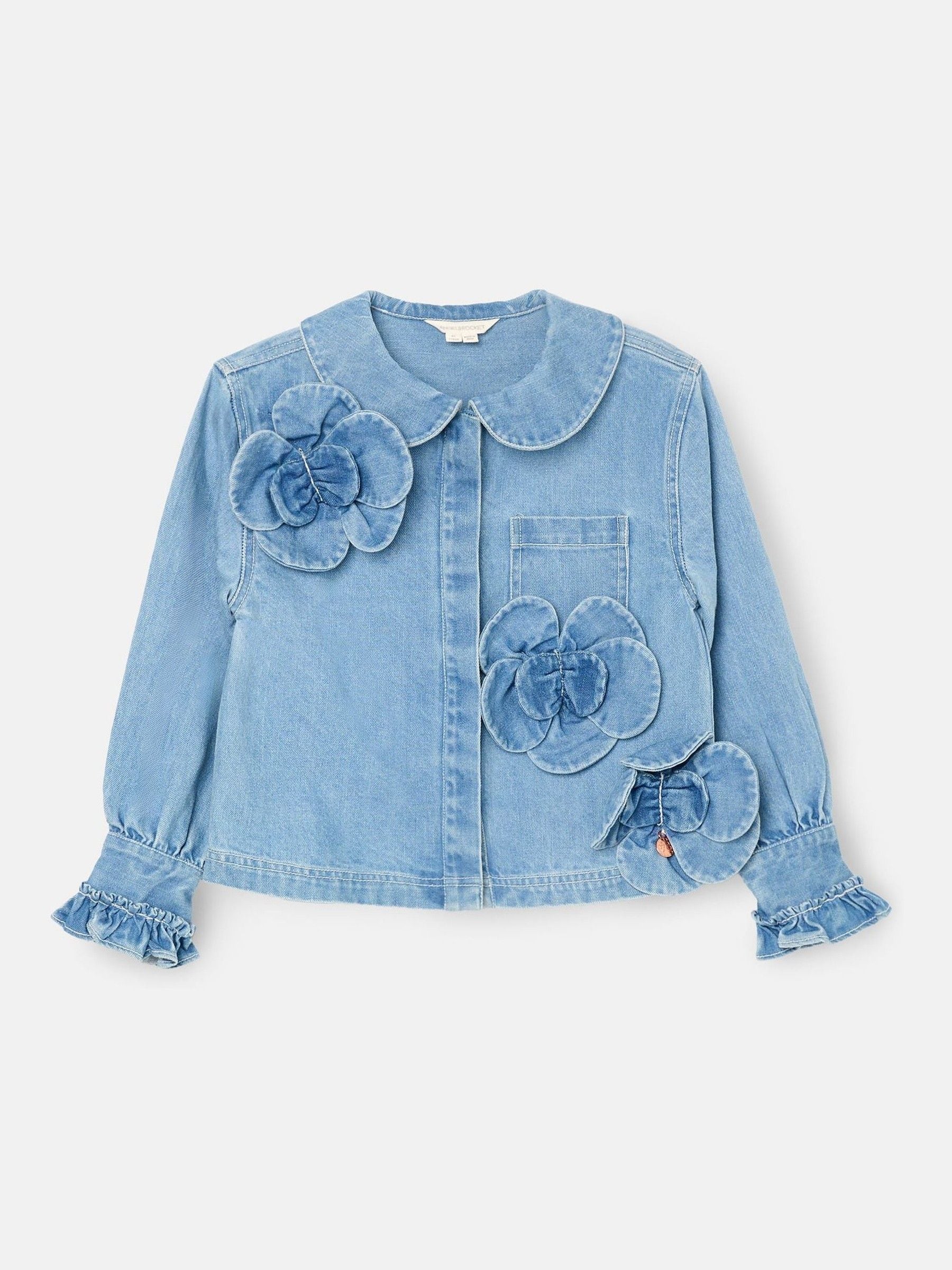 Buy Angel & Rocket Blue Eden 3D Flower Denim Shirt from Next USA