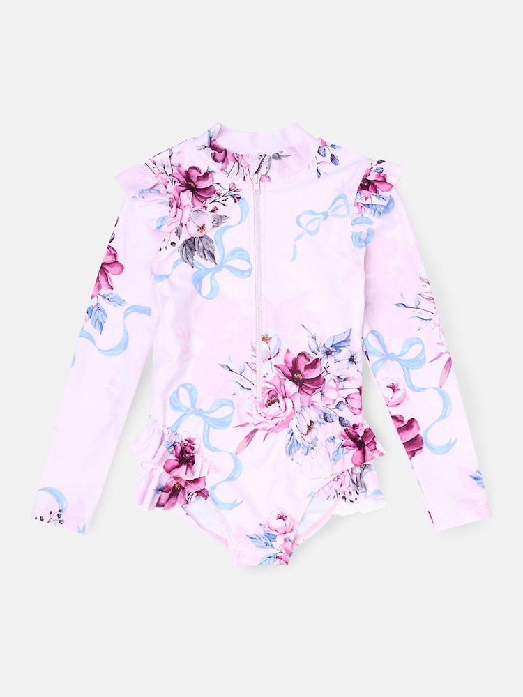 Angel & Rocket Pearl Floral Sonnenschutz Langarm-Badeanzug - Bild 1 von 3