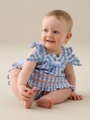 فستان مربعات مُزيّن بشريط متعرج موديل Alora من Angel & Rocket - صورة 3 من 6