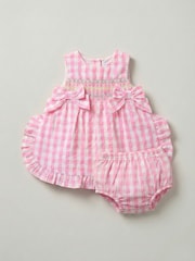 Angel & Rocket Pink Percy Gingham Frill And Bloomer Dress - Image 2 of 3
