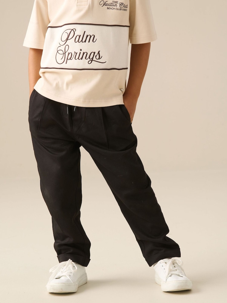 Angel & Rocket Black Alex Elasticated Tapered Loose Trousers - Image 1 of 6