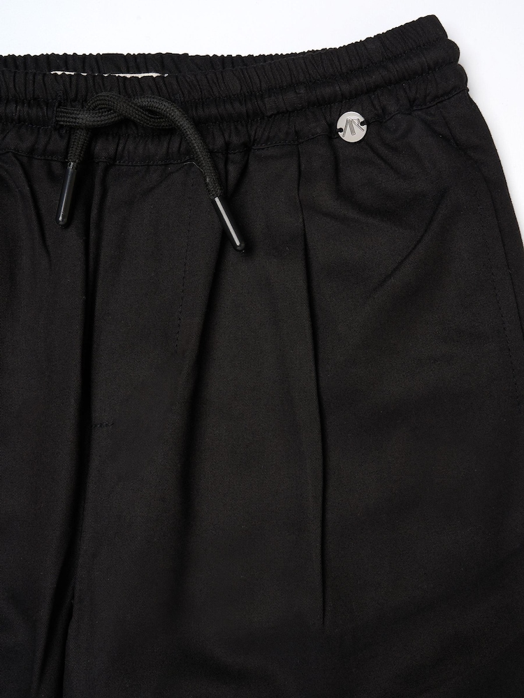 Angel & Rocket Black Alex Elasticated Tapered Loose Trousers - Image 6 of 6