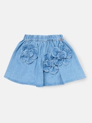 Angel & Rocket Blue Eden 3D Flower Denim Skirt - Image 1 of 3
