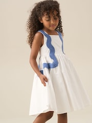 Angel & Rocket White Avery Ric Rac Panelled Dress - Image 1 of 8