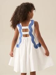 Angel & Rocket White Avery Ric Rac Panelled Dress - Image 2 of 8