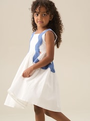 Angel & Rocket White Avery Ric Rac Panelled Dress - Image 4 of 8