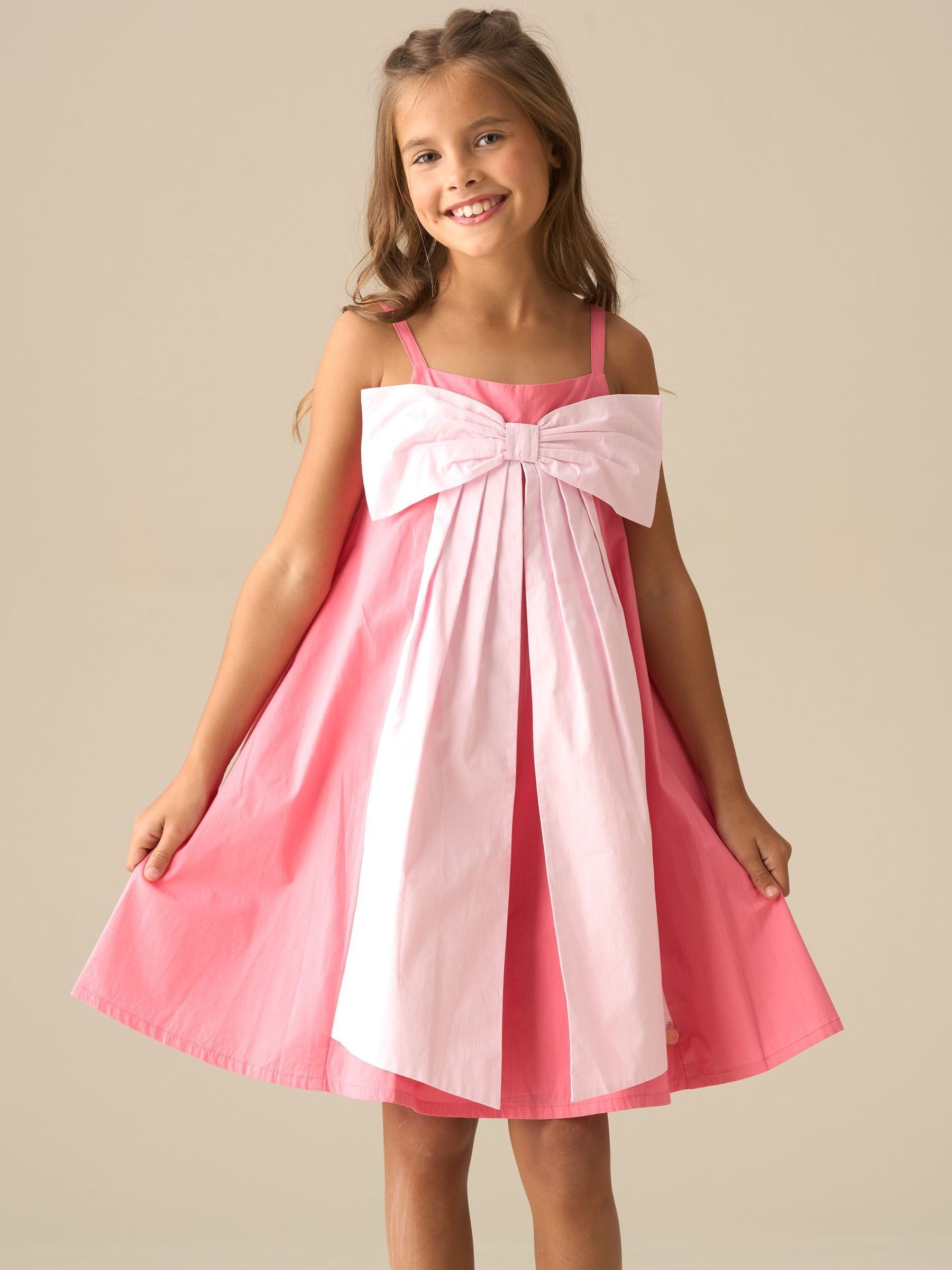 Buy Angel & Rocket Pink Libby Bow Pleat Dress from Next USA