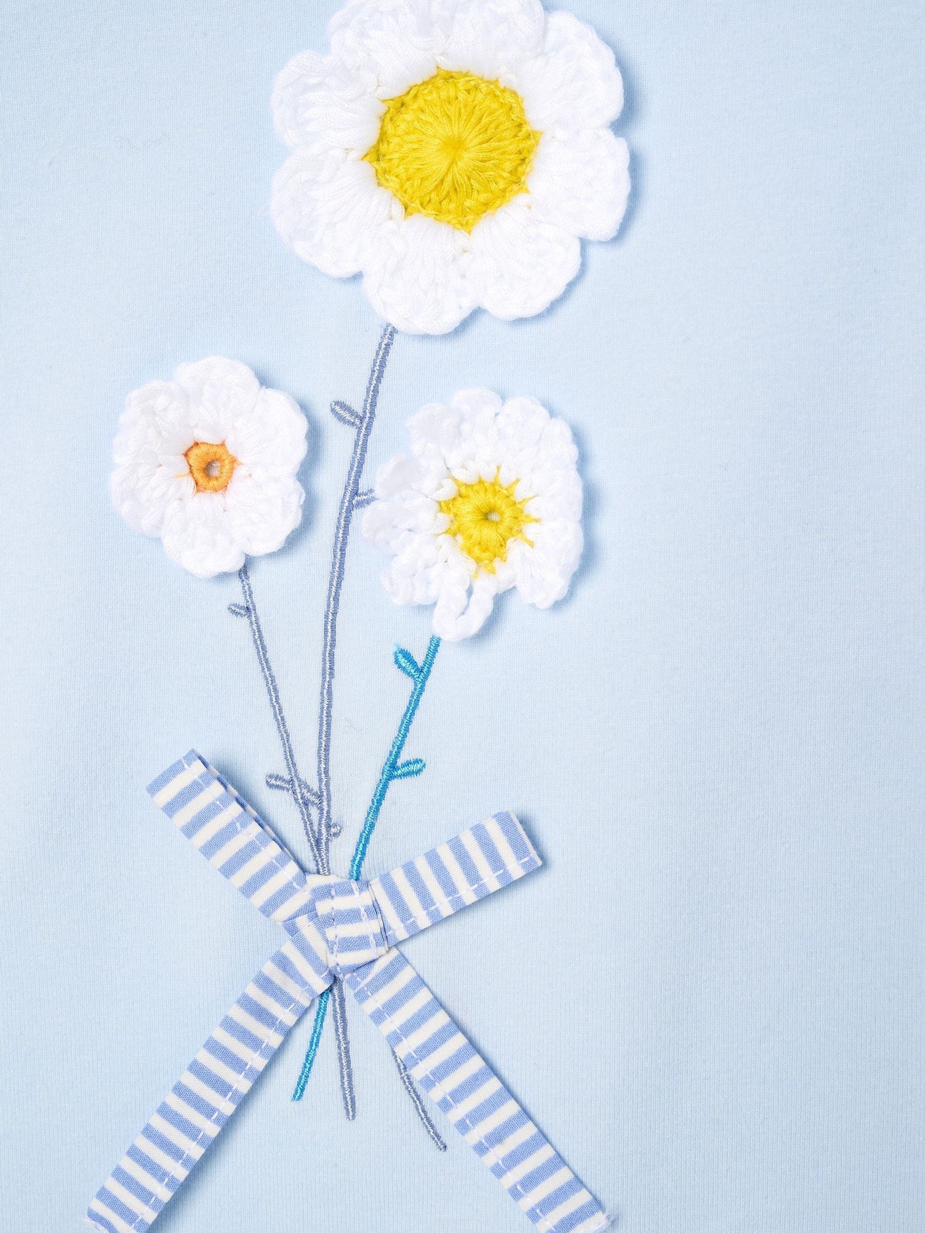 ♡新品タグつき今季パフスリーブTシャツ Next：日本 Angel & Rocket デイジーフラワー 刺繍 パフスリーブ T