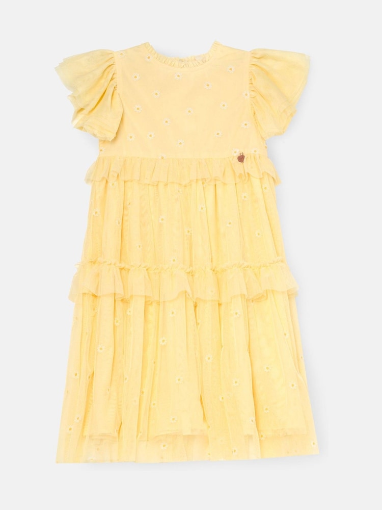 Buy Angel & Rocket Yellow Luisa Yellow Embroidered Mesh Dress from Next Oman Buy Angel & Rocket Yellow Luisa Yellow Embroidered Mesh Dress from Next Oman