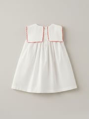 Angel & Rocket White Betty Scalloped Collar Embroidered Dress - Image 7 of 7