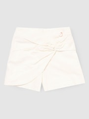 Angel & Rocket White Ellie Wrap Detail Mini Skirt - Image 4 of 6