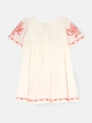Angel & Rocket White Reyna Ivory Embroidered Swing Dress - Image 8 of 9