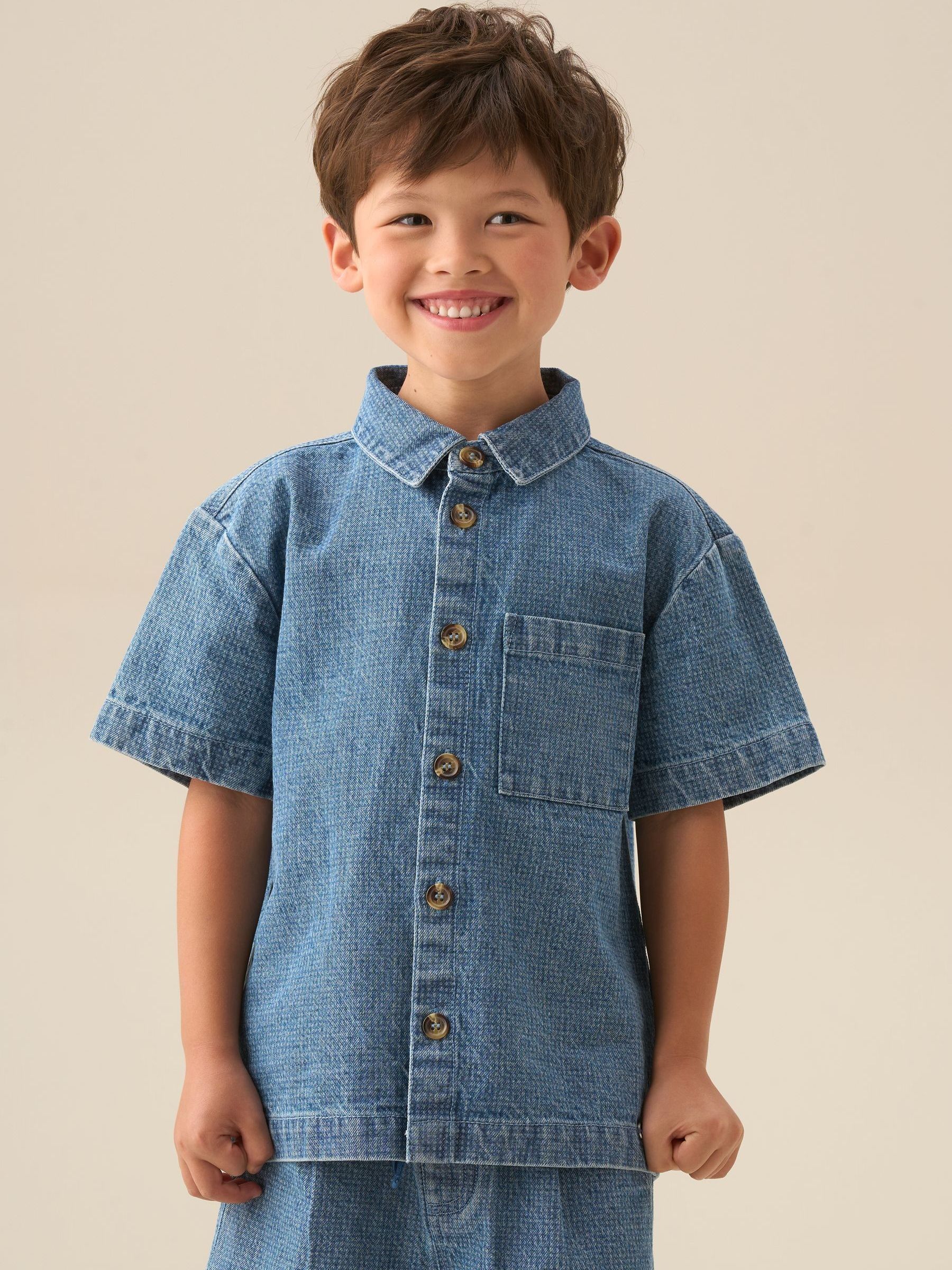 トップス Jacquard denim shirt M Buy Angel & Rocket Blue Max Jacquard Denim Shirt from Next USA