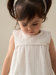 Angel & Rocket White Lila Stripe Ric Rac Bloomer Dress - Image 4 of 6