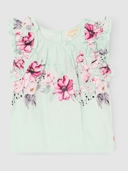 Angel & Rocket Green Nina Ruffle Shell Blouse - Image 1 of 3