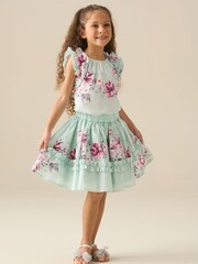 Angel & Rocket Green Nina Ruffle Shell Blouse - Image 2 of 3