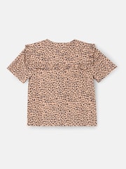 Angel & Rocket Erika Leopard Collared Tie Blouse - صورة 6 من 7