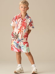 Angel & Rocket Cream Tyler Bright Palm Short Sleeve Shirt - Image 3 of 6
