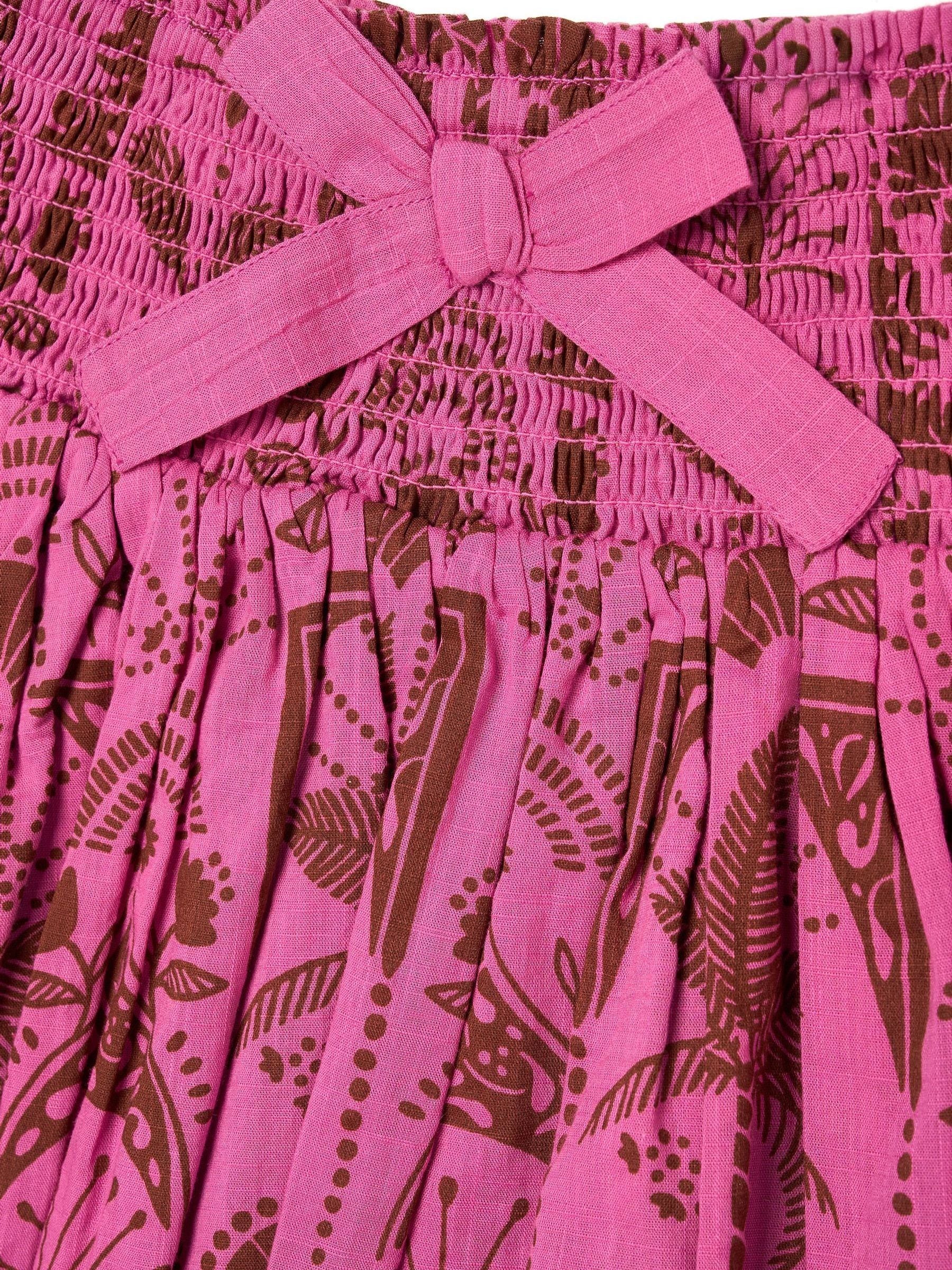 Buy Angel & Rocket Pink - Izzy Palm Print Shirred Waist Mini Skirt