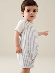 Angel & Rocket Ron ストライプ・オーバーオール & ボディスーツセット - 画像 1 / 7