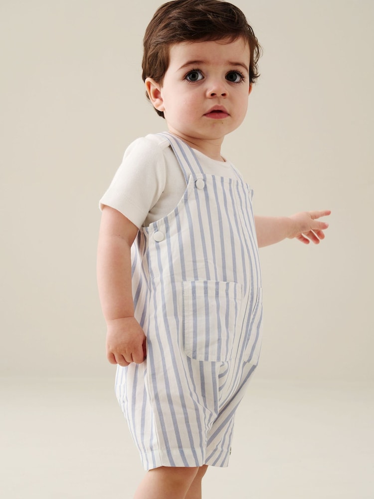 Angel & Rocket Ron ストライプ・オーバーオール & ボディスーツセット - 画像 1 / 7