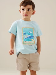 Angel & Rocket Blue Mini Jay Printed Blue T-Shirts - Image 1 of 5
