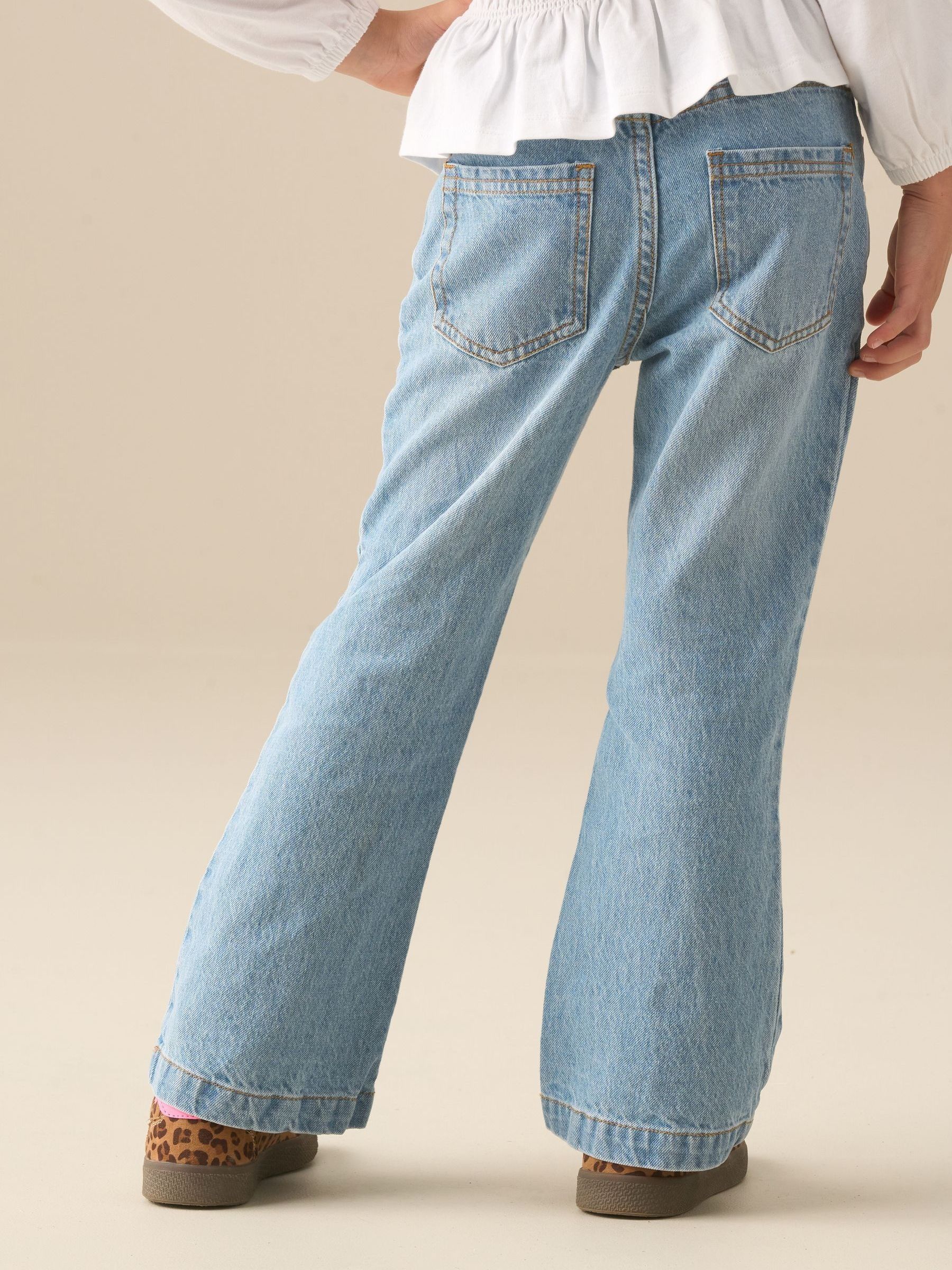 Buy Angel & Rocket Blue Millie Embroidered Flared Denim Jeans from